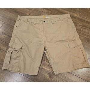 Mens Carhartt Force Broxton Relaxed Fit Cargo Shorts Gray 103543 Sz 50 Big& Tall